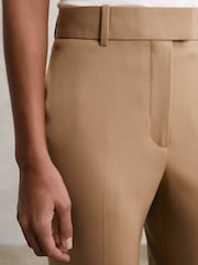 Reiss Camel Jade Wool-Blend Slim-Leg Suit Trousers - Image 4 of 6