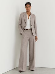 Reiss Grey Isla Single-Breasted Textured Blazer - Image 3 of 7
