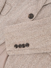 Reiss Grey Isla Single-Breasted Textured Blazer - Image 7 of 7