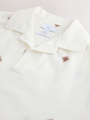Neutral Textured Short Sleeve Shirt - Image 7 of 8