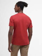 Barbour® Deep Red Mens Sports T-Shirt - Image 2 of 7