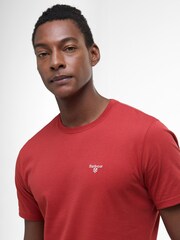 Barbour® Deep Red Mens Sports T-Shirt - Image 4 of 7