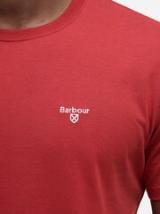 Barbour® Deep Red Mens Sports T-Shirt - Image 5 of 7