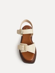 Licht beige - Linzi Preserve Flatform Sandals With Buckle Straps - Afbeelding 4 van 5