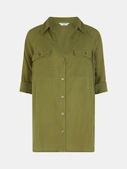 Accessorize Green Long Sleeve Beach Cover-Up Shirt - Image 4 of 4