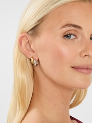 Accessorize Gold 2-Pack Stainless Steel Hoop Earrings - Image 2 of 2