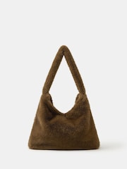 Accessorize Brown Faux Fur Shopper Bag - Image 1 of 4