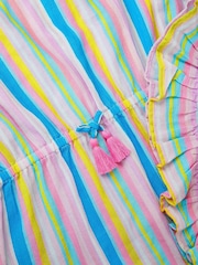 Angels By Accessorize Blue Girls Stripe Print Kaftan - Image 2 of 2
