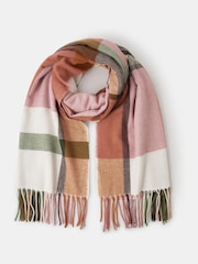 Accessorize Pink Check Print Blanket Scarf - Image 1 of 3