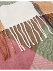 Accessorize Pink Check Print Blanket Scarf - Image 2 of 3