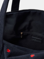 Accessorize Blue Heart Corduroy Duffle Bag - Image 4 of 6