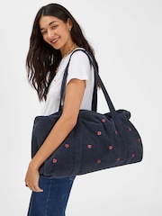 Accessorize Blue Heart Corduroy Duffle Bag - Image 5 of 6