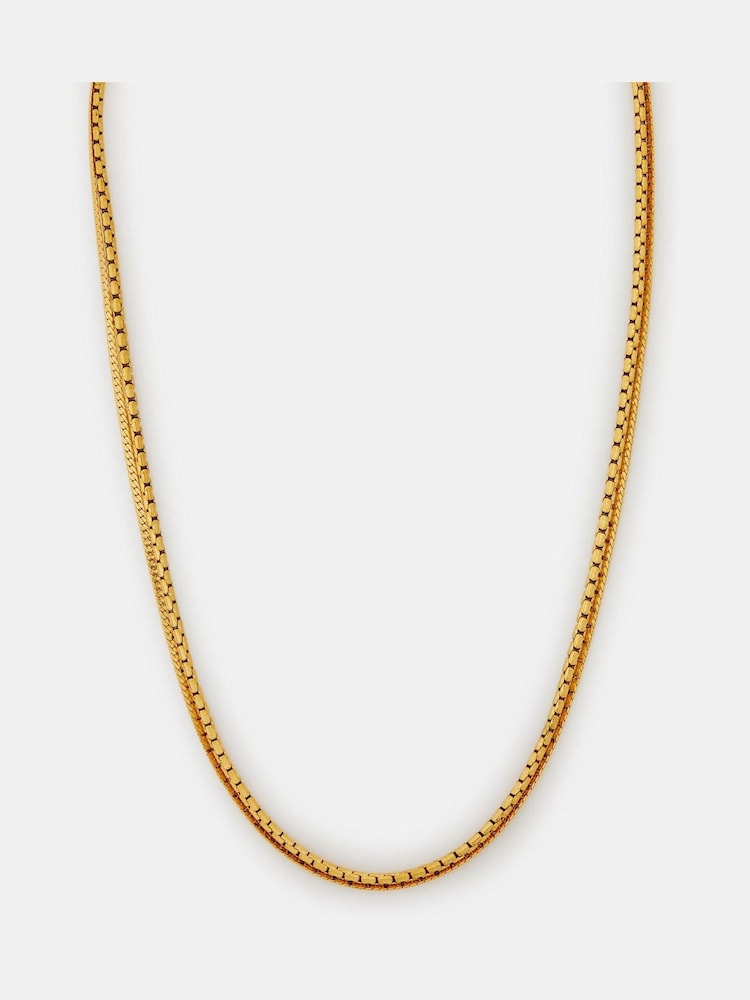 Accessorize Gold Tone Stainless Steel Layered Chain Necklace - Image 2 of 5 Accessorize Gold Tone Stainless Steel Layered Chain Necklace - Image 2 of 5