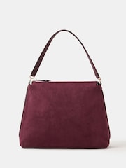 Accessorize Red Large Slouchy Suedette Handbag - Image 1 of 5
