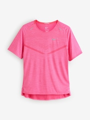 Nike Aster Pink Tech Knit Running T-Shirt - Image 1 of 1