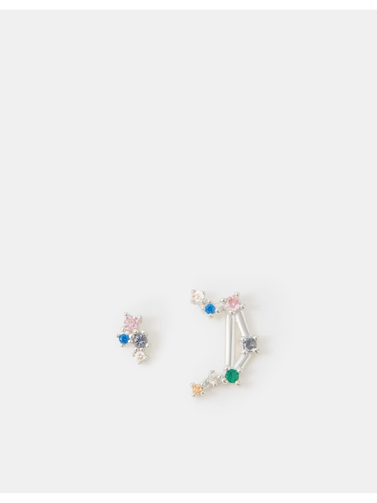 Accessorize Silver Plated Sterling Zodiac Constellation Stud Earrings - Image 2 of 3