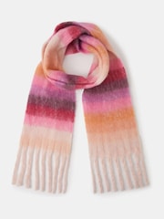 Accessorize Pink Super Fluffy Stripe Scarf - Image 1 of 1
