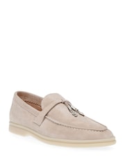 Steve Madden Cream Portland Suede Loafers - Image 2 of 7