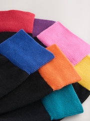 Black Checkered 7 Pack Cotton Rich Socks - Image 10 of 10