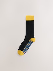 Black Checkered 7 Pack Cotton Rich Socks - Image 6 of 10