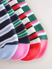 Blue/Green/Orange Stripe Pattern Sports Socks 4 Pack - Image 3 of 3