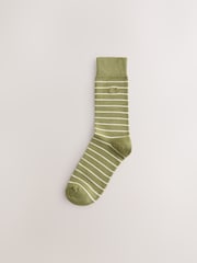 Blue/Neutral/Green Stripe Stripe Pattern Socks 5 Pack - Image 4 of 9