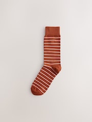 Blue/Neutral/Green Stripe Stripe Pattern Socks 5 Pack - Image 5 of 9