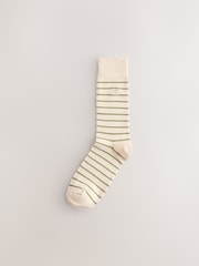 Blue/Neutral/Green Stripe Stripe Pattern Socks 5 Pack - Image 7 of 9