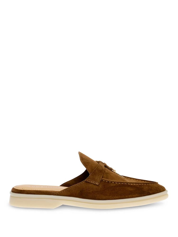 Steve Madden Brown Patrizia Slip-On Suede Loafers - Image 1 of 5