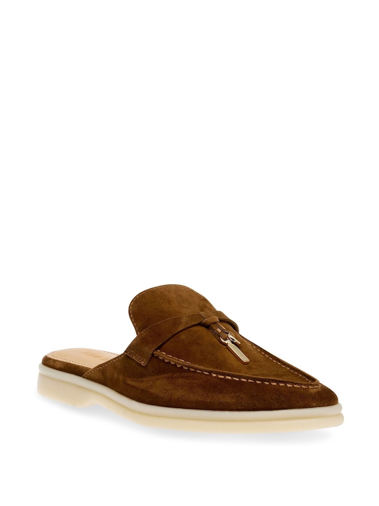 Steve Madden Brown Patrizia Slip-On Suede Loafers - Image 2 of 5