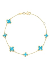 Beaverbrooks 9ct Yellow Gold Tone Clover Bracelet - Image 1 of 4
