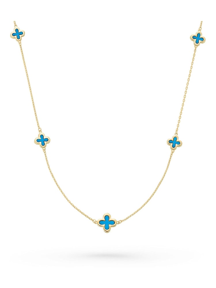 Beaverbrooks 9ct Yellow Gold Plated Clover Necklace - Image 1 of 4 Beaverbrooks 9ct Yellow Gold Plated Clover Necklace - Image 1 of 4