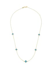 Beaverbrooks 9ct Yellow Gold Plated Clover Necklace - Image 2 of 4