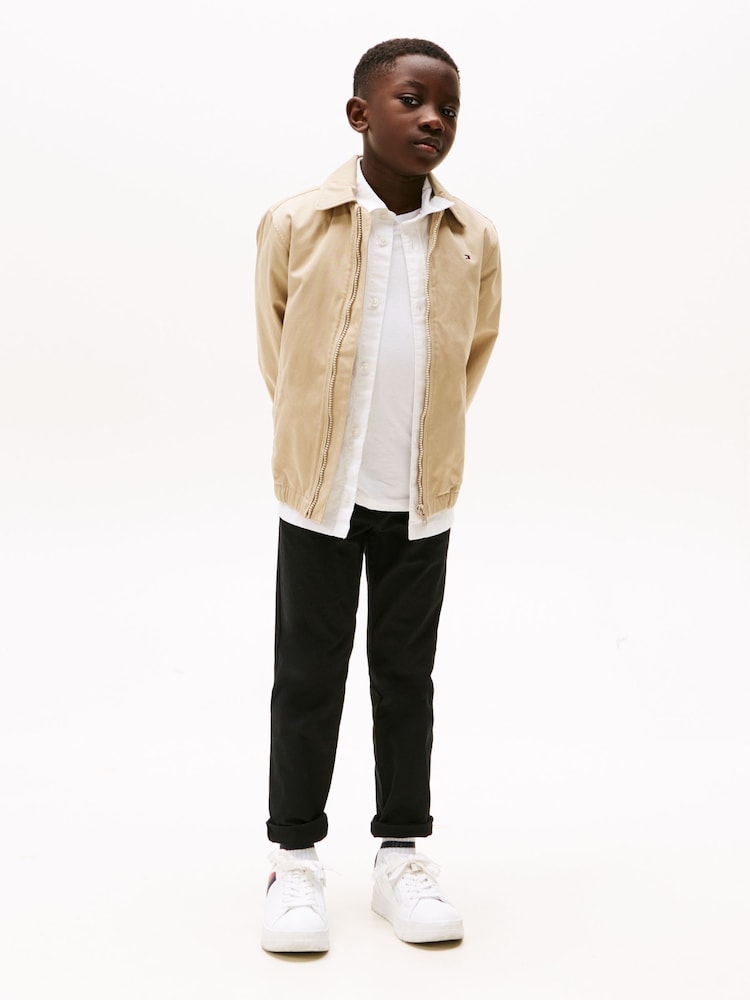 Tommy Hilfiger Black 1985 Twill Regular Chinos - Image 1 of 6 Tommy Hilfiger Black 1985 Twill Regular Chinos - Image 1 of 6