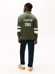 Tommy Hilfiger Green Varsity Appliqué Long Sleeve Polo Shirt - Image 1 of 6