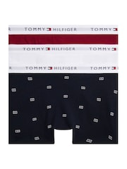 Tommy Hilfiger Red 3-Pack Signature Logo Print Trunks - Image 2 of 2