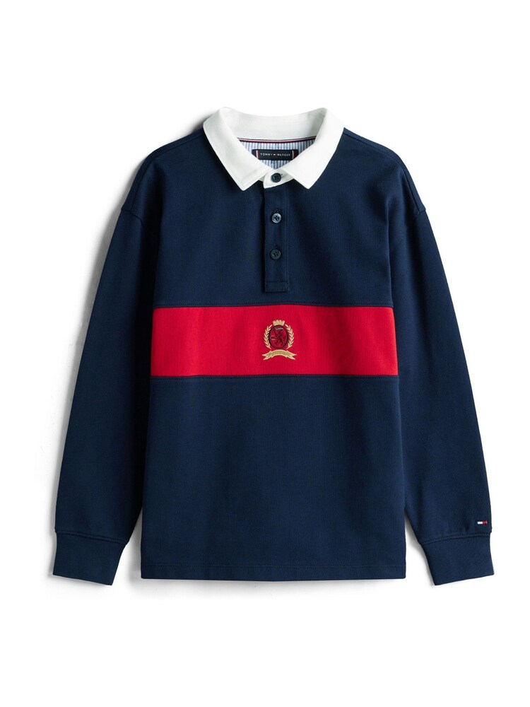 Tommy Hilfiger Blue Crest Long Sleeve Polo Shirt - Image 5 of 5 Tommy Hilfiger Blue Crest Long Sleeve Polo Shirt - Image 5 of 5