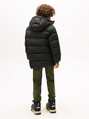Tommy Hilfiger Black Essential Padded Parka - Image 3 of 5