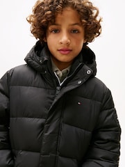 Tommy Hilfiger Black Essential Padded Parka - Image 4 of 5