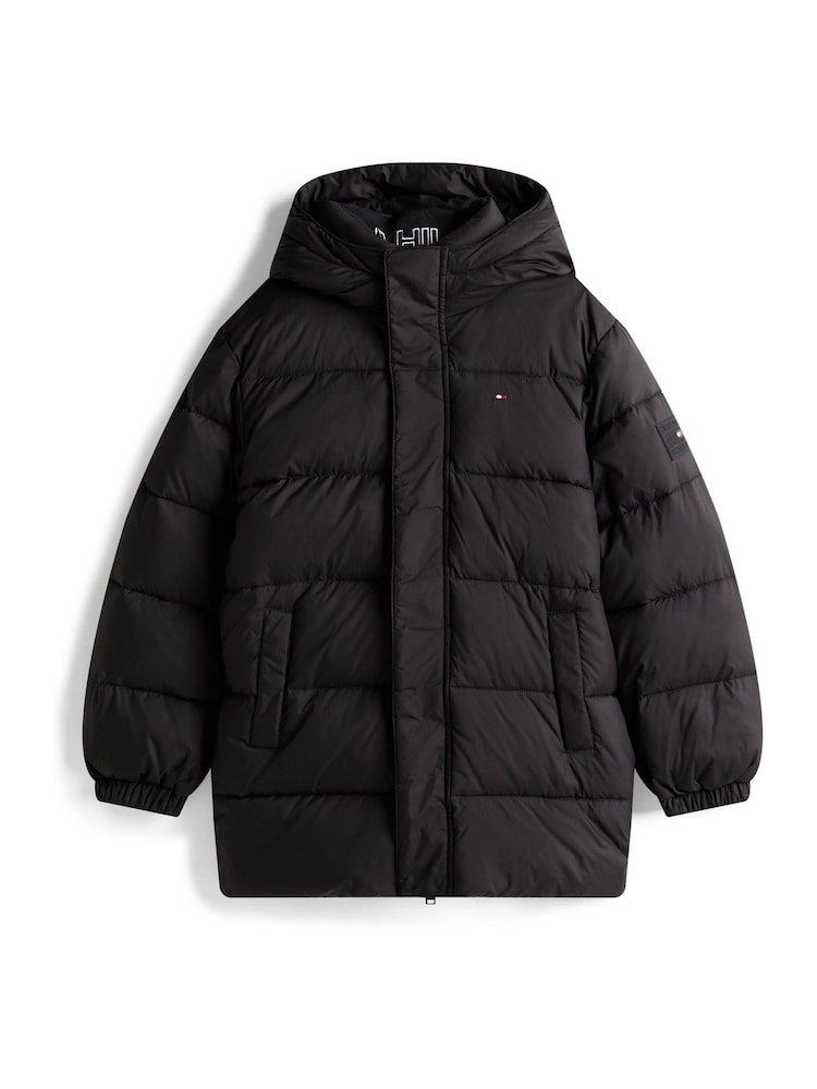 Tommy Hilfiger Black Essential Padded Parka - Image 5 of 5