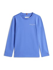 Tommy Hilfiger Blue Regular Fit Long Sleeve T-Shirt - Image 5 of 5
