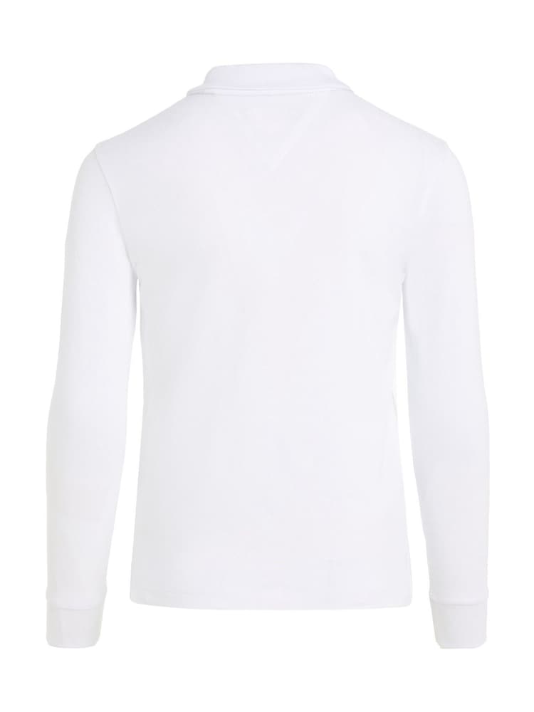 Tommy Hilfiger White Regular Fit Pique Long Sleeve Polo Shirt - Image 6 of 6 Tommy Hilfiger White Regular Fit Pique Long Sleeve Polo Shirt - Image 6 of 6