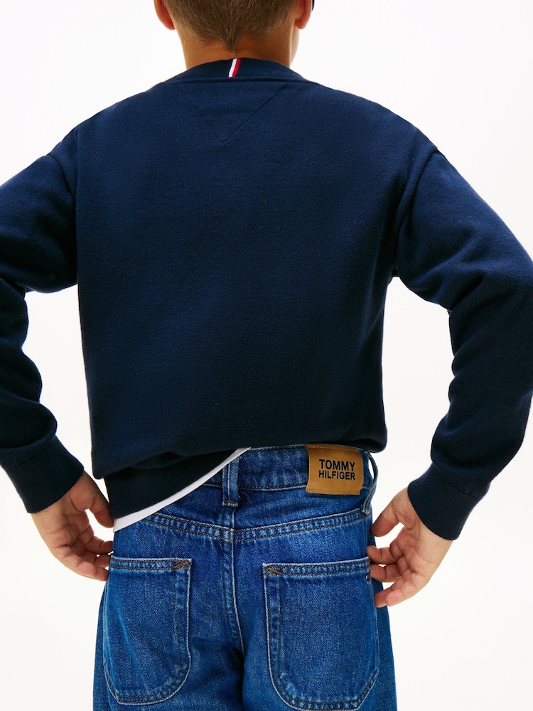 Tommy Hilfiger Blue Dark Wash Straight Leg Jeans - Image 2 of 6