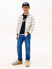Tommy Hilfiger Blue Dark Wash Straight Leg Jeans - Image 3 of 6