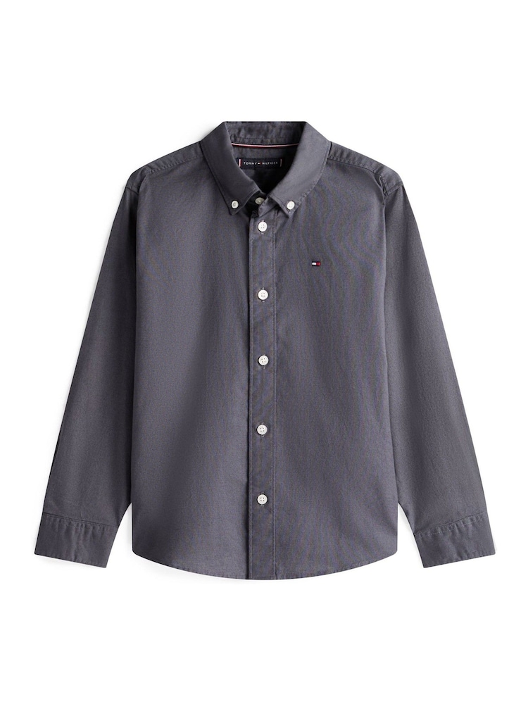 Tommy Hilfiger Black Essential Oxford Shirt - Image 5 of 5 Tommy Hilfiger Black Essential Oxford Shirt - Image 5 of 5