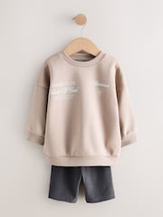 Dark Stone Crew Neck Sweatshirt and Leggings Set (3mths-7yrs) - Image 7 of 8