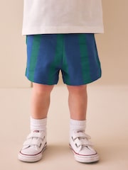 Albastru/verde cu dungi - Pantaloni scurți texturați (3luni-7ani) - Imaginea 1 din 4