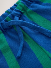 ブルー / グリーン ストライプ - テクスチャード ショートパンツ（3 か月～7 歳） - 画像 6 / 8