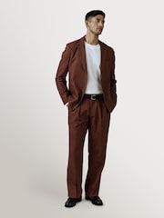 Percival Brown Tailored Linen Blazer - Image 2 of 6