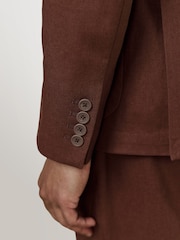 Percival Brown Tailored Linen Blazer - Image 5 of 6